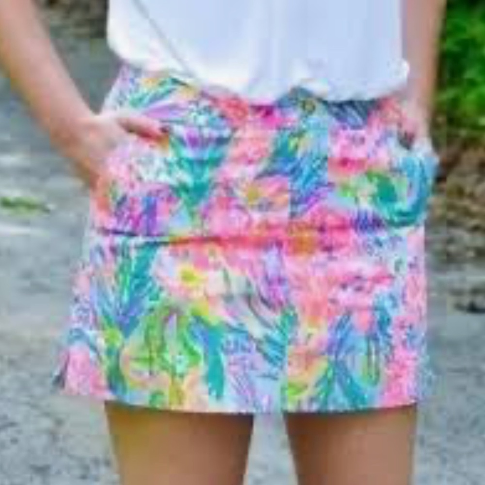 Lilly Pulitzer Nikki Skort Fan Sea Pants 14